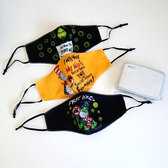 Dr. Suess Masks Set of 3 w/ Filters (Great for Those with Little Ones in NICU) - Picture 11 of 16